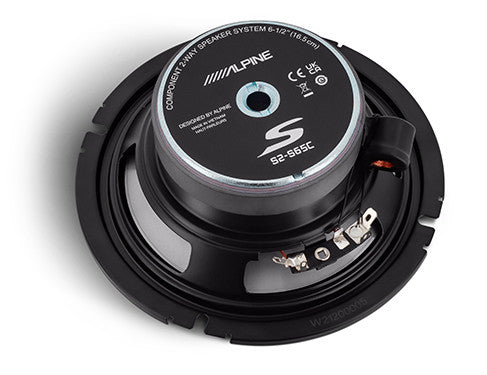 Alpine S2-S65C : 6.5" 80W RMS Component Speakers, woofer back side.
