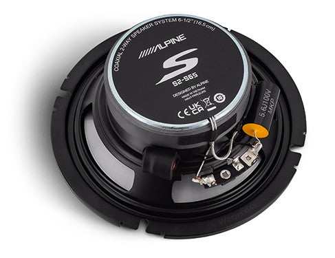 Alpine S2-S65 : 6.5" 80W RMS Coaxial Speakers, back side.