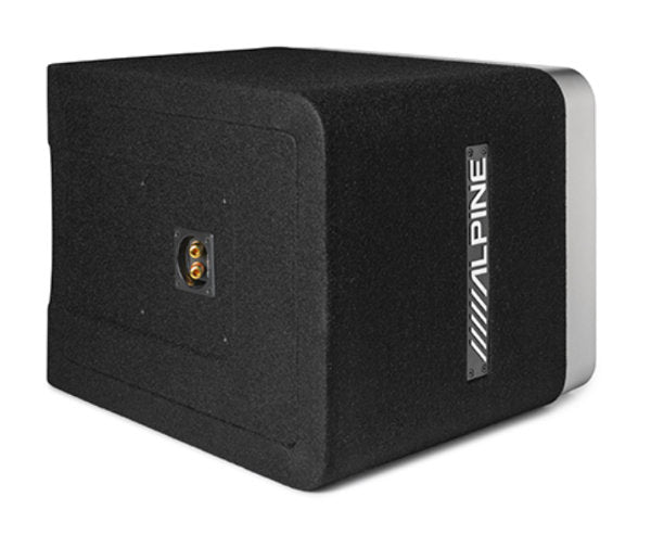 Alpine S2-SB10V : 10" Passive Loaded Subwoofer Enclosure, rear view.