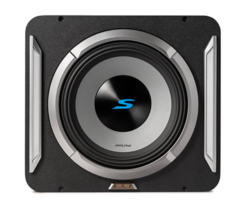 Alpine S2-SB12 : 12" Passive Loaded Subwoofer Enclosure, front view.