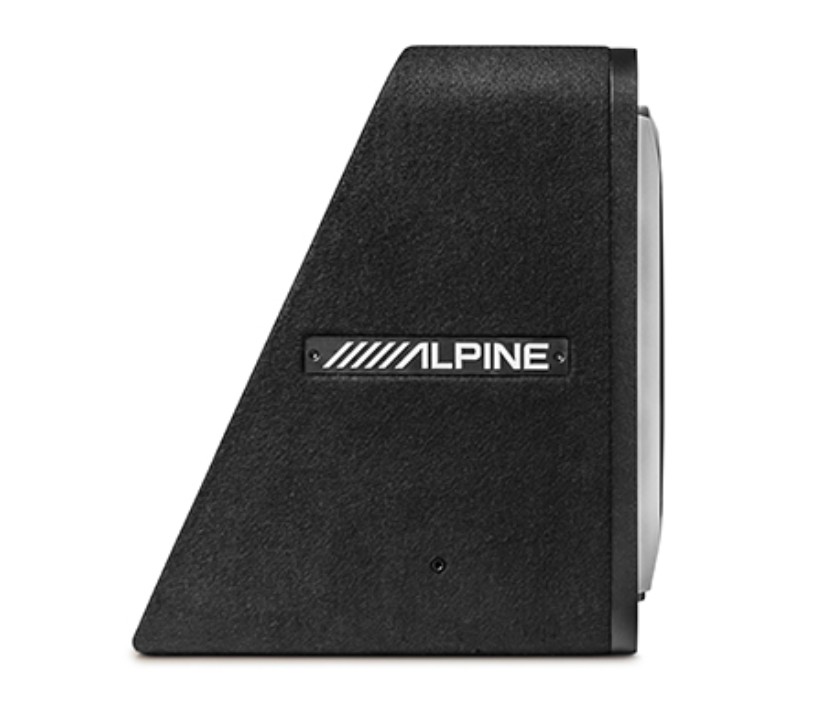 Alpine S2-SB12 : 12" Passive Loaded Subwoofer Enclosure, side view.