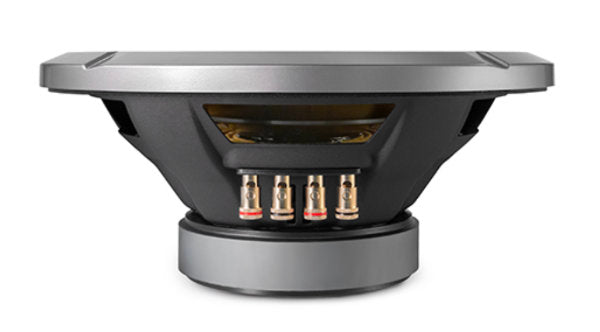 Alpine S2-W8D : 8" 300W Subwoofer, 2Ω or 4Ω DVC, side view.