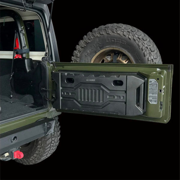 JL Audio SBX-J-JLTAILGT/12W3 : 12" 400W 2Ω Thin Subwoofer Enclosure, shown installed.