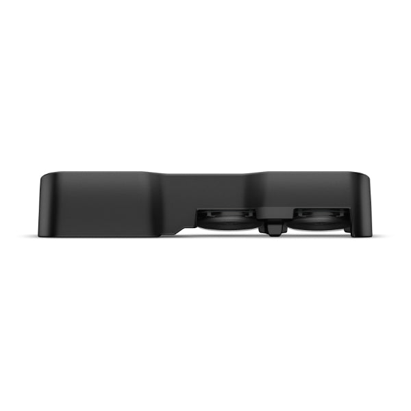 JL Audio SBX-GM-SLVCC4/12TW3 : Dual 12" 800W 2Ω Thin Subwoofer Enclosure, front view.