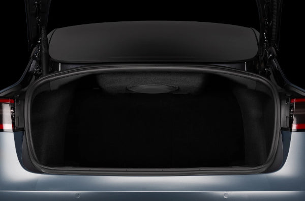 JL Audio SB-TE-3G1/10TW1 : 10" 300W 2Ω Thin Subwoofer Enclosure, 2017-UP Tesla Model 3, shown installed.