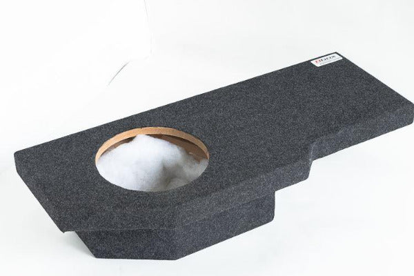 A-Trend A201-10CP : Single 10" Sealed Sub Box for RAM Quad Cab 2002-2018, top side.