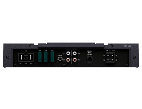 Alpine HDA-M80 : 800W Mono Hi-Res Automotive Amplifier, input output section.