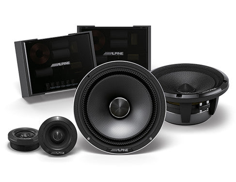 Alpine HDZ-65CS : 6.5" Slim-Fit Component Door Speakers, 100W RMS
