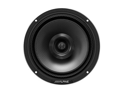 Alpine HDZ-65 : 6.5" Coaxial Door Speakers, top side view.