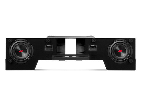 Alpine R2-DB8V-TRK : Dual 8" Loaded Under Seat Subwoofer Enclosure with Amp Space, bottom side.