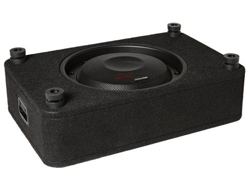 Alpine RS-SB10 : 10" Loaded Under Seat Thin Subwoofer Enclosure, bottom side.
