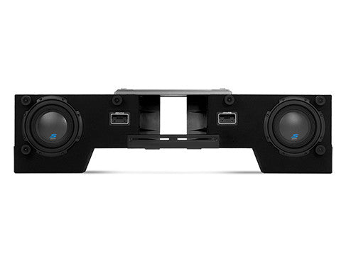 Alpine S-DB8V-TRK : Dual 8" Loaded Under Seat Subwoofer Enclosure with Amp Space, bottom side.