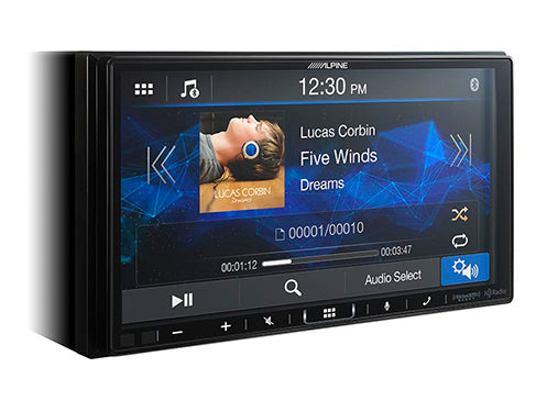 Alpine iLX-407 : 7" DDIN Size Mechless Bluetooth Head Unit with iDatalink