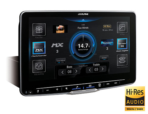 Alpine iLX-F509 : 9" Halo Style Bluetooth Mechless Head Unit