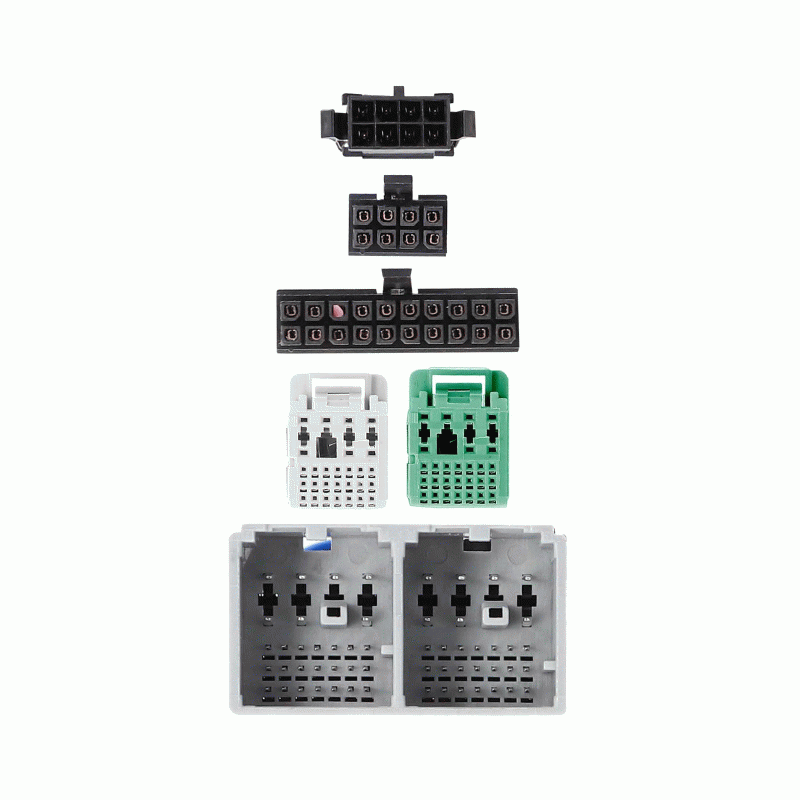 Axxess AXDSPH-GM31 : Amplifier Add-On Line Converter T-Harness, connector view.
