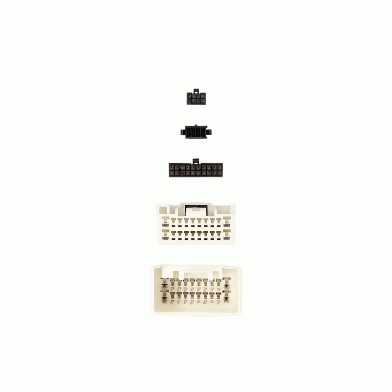 Axxess AXDSPH-MI2 : Amplifier Add-On Line Converter T-Harness, connector view.