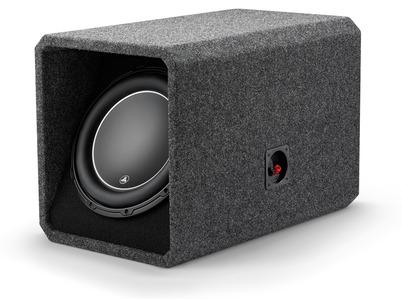 JL Audio HO112-W6v3 : 12" Subwoofer Enclosure - 600W RMS 2Ω Ported, input side.