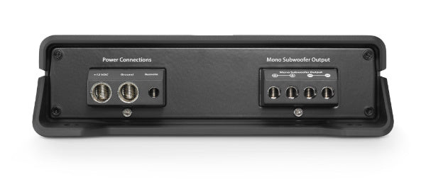 JL Audio JD500/1 : 500W or 250W Mono Amplifier @ 2Ω or 4Ω, output side.