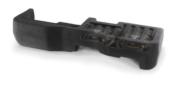 JL Audio SB-GM-SLVCC4/12TW3 : Dual 12" 800W 2Ω Thin Subwoofer Enclosure, cutaway view.