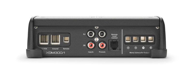 JL Audio XDM300/1 : Mono Marine Amplifier, input output section.