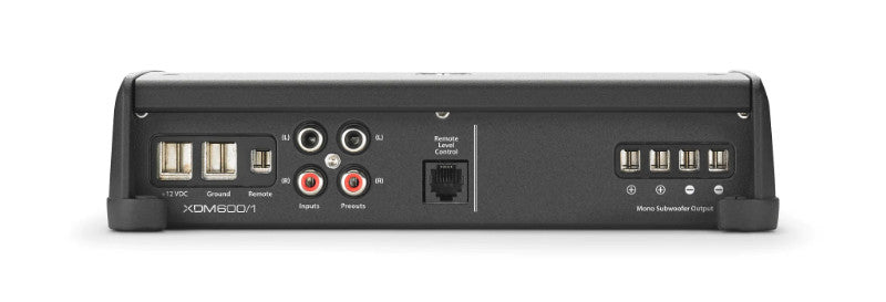 JL Audio XDM600/1 : Mono Marine Amplifier, input output section.