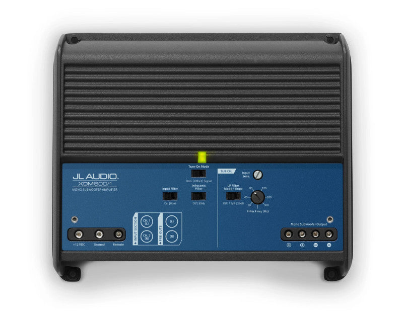 JL Audio XDM600/1 : Mono Marine Amplifier, settings section.