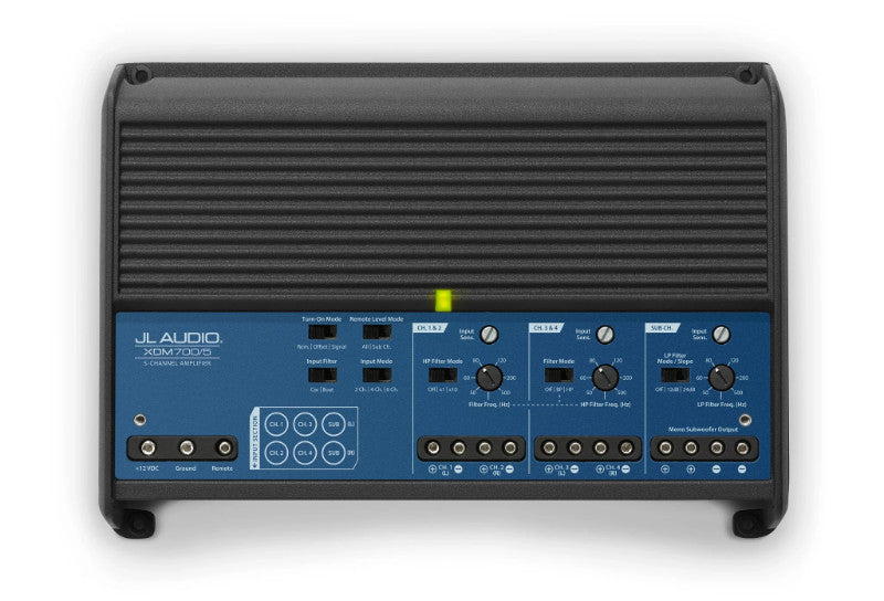 JL Audio XDM700/5 : 5ch Marine Amplifier, settings section.