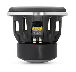 JL Audio 10W7AE : 10-Inch 750-Watt Subwoofer Driver, 3-Ohm SVC, 10th Anniversary Edition, side view.