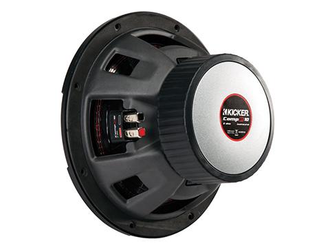400W 10" Subwoofer Driver, 2Ω or 4Ω Dual Voice Coil : Kicker 43CWR10, rear view.