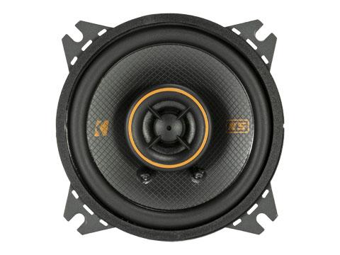 4" 75W Coaxial Speakers : Kicker 47KSC404 front side.