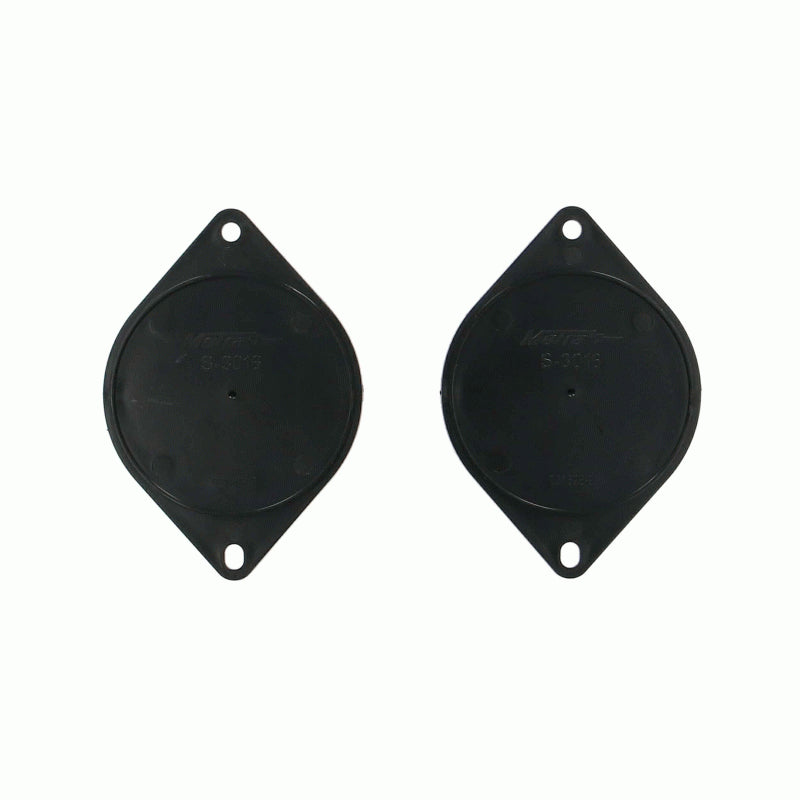2-1/2-Inch Replacement Dash-Tweeter Adapter-Plate for Select 2000-UP Dodge, Jeep, Mazda, top view.
