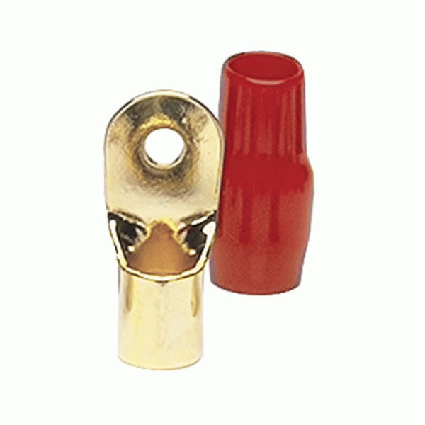 Raptor R038RT : 1/0 AWG Gold Ring Terminals, 3/8" Diameter