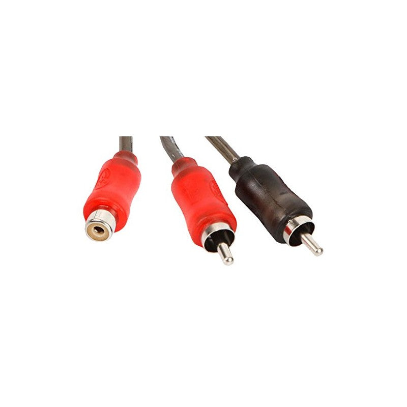 Stinger SI12YM : 2 Male to 1 Female RCA Splitter