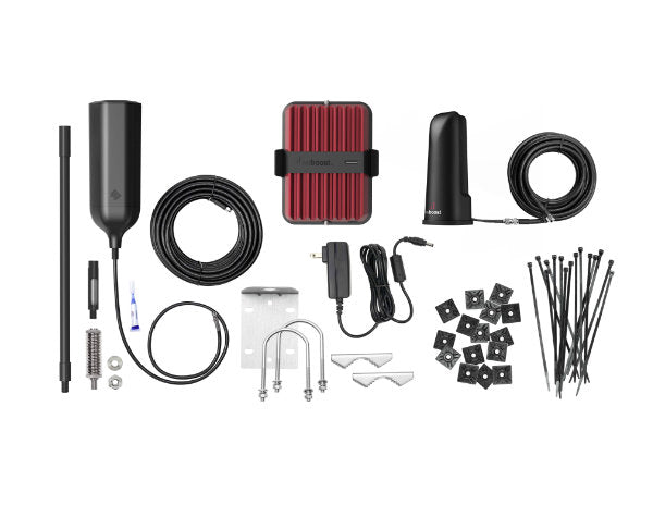 weBoost Drive Reach RV : 5G Cellular Phone Booster for RV's and Campers, contents.