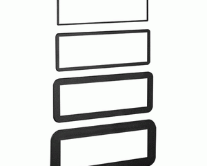 DIN-Size Car Audio Receiver Trim-Rings