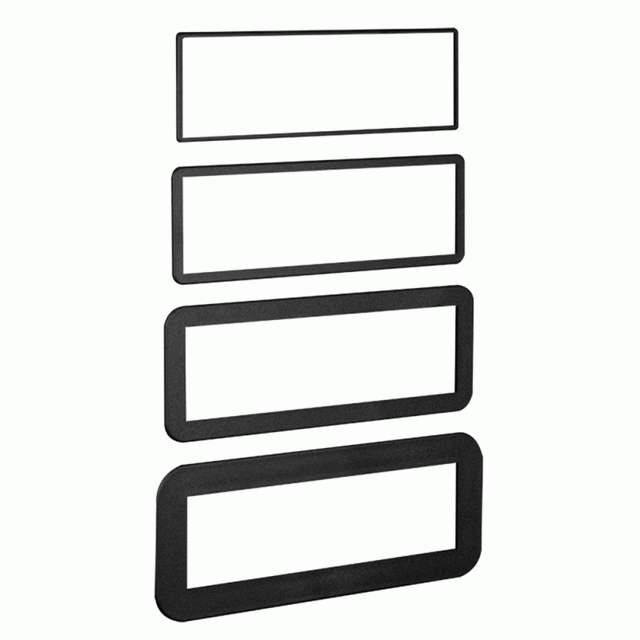 DIN-Size Car Audio Receiver Trim-Rings