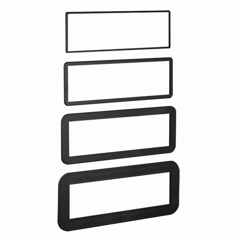 DIN-Size Car Audio Receiver Trim-Rings
