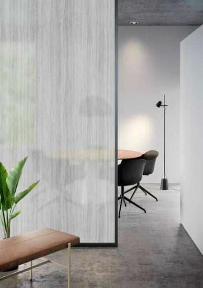 3M Travertine White SH2FGTV : Stone Style Window Film shown installed.