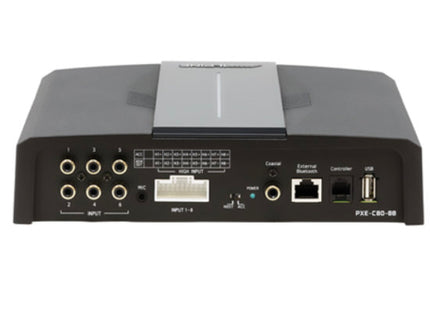 Alpine Optim8 PXE-C80-88 : 8ch x 50W @ 2Ω/4Ω Amplifier w/OEM Integration DSP, input section.