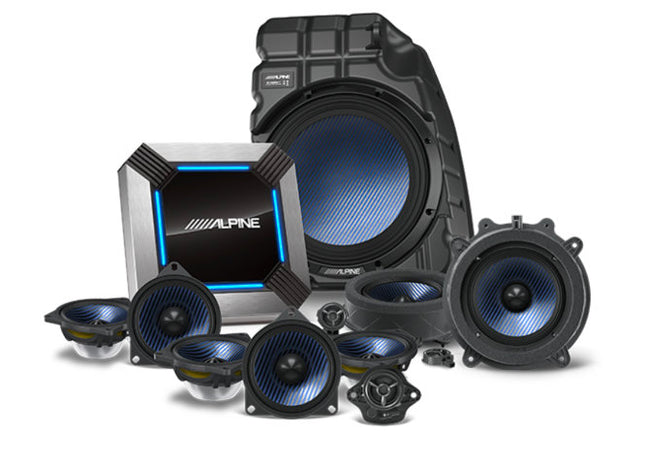 Alpine PSS-TSLA-223 : 11-Channel Hi-Res Sound System Upgrade w/DSP, 2022-UP Tesla Model 3 (Base Stereo).