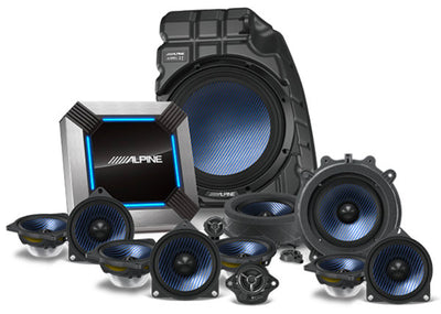 Alpine PSS-TSLA-223P : 13-Channel Hi-Res Sound System Upgrade w/DSP, 2022-UP Tesla Model 3 (Premium Stereo).