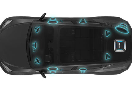 Alpine PSS-TSLA-22Y : 13-Channel Hi-Res Sound System Upgrade w/DSP, speaker diagram.