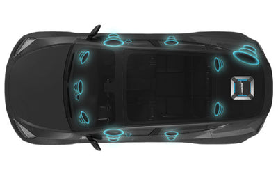 Alpine PSS-TSLA-22Y : 13-Channel Hi-Res Sound System Upgrade w/DSP, speaker diagram.