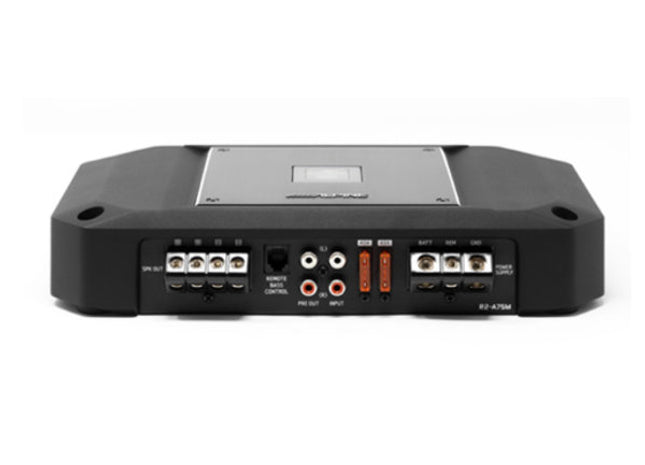 750W Mono Automotive Amplifier, 750W/500W Mono @ 2Ω/4Ω, Input output section.