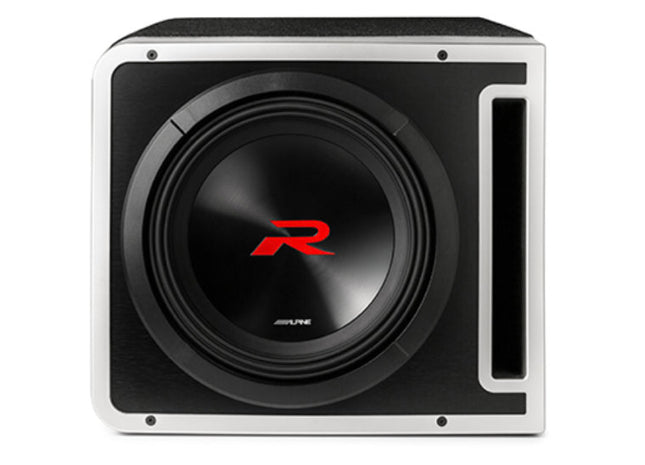 Alpine R2-SB12V : 12" Passive Loaded Subwoofer Enclosure, front view.