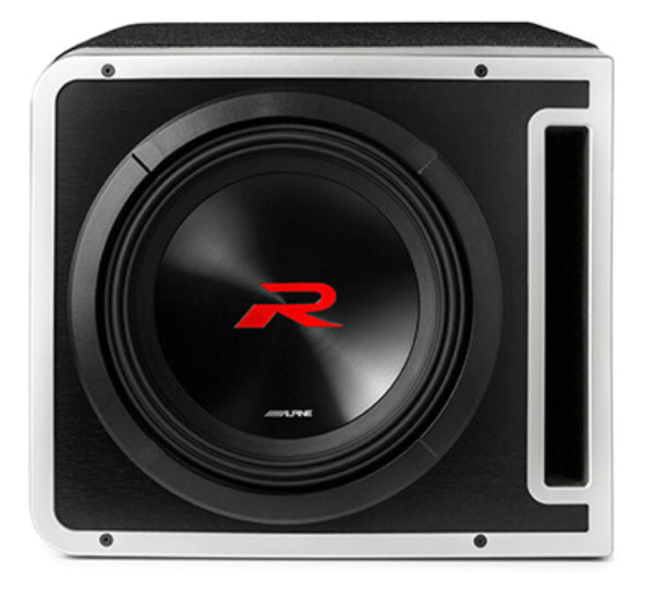 Alpine R2-SB12V : 12" Passive Loaded Subwoofer Enclosure, front view.