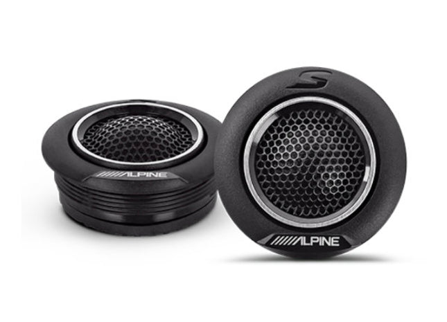 Alpine S2-S10TW : 1" Cloth Dome Tweeters, 80W RMS.