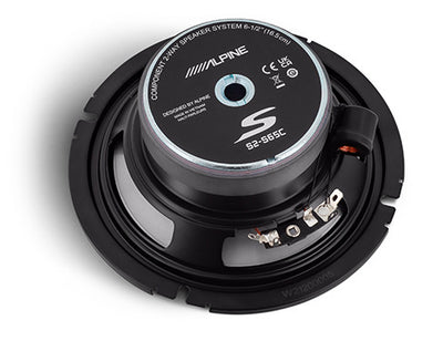 Alpine S2-S65C : 6.5" 80W RMS Component Speakers, woofer back side.