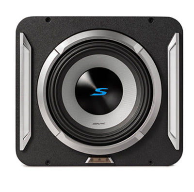 Alpine S2-SB10 : 10" Passive Loaded Subwoofer Enclosure, front view.