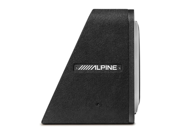Alpine S2-SB10 : 10" Passive Loaded Subwoofer Enclosure, side view.